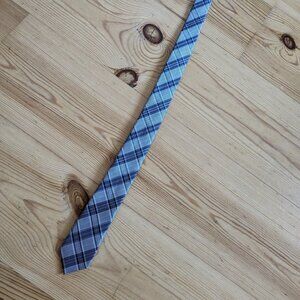 Altea tie plaid black grey white silk